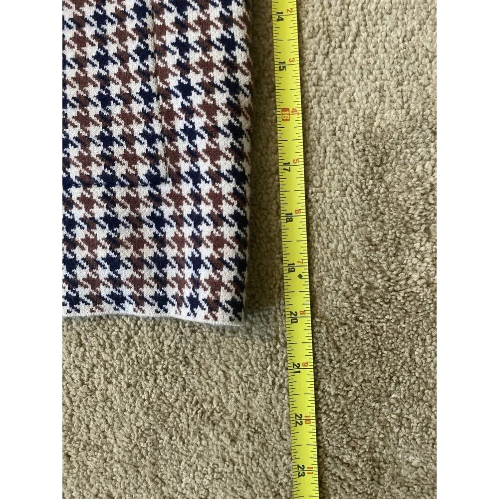 Sincerely Jules Viscose Houndstooth Blazer Black Brown Classic Staple Size XL